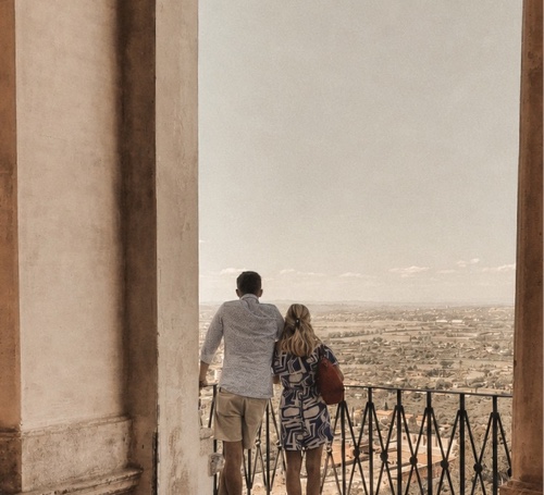 Lara und Jan-Philip genießen die Aussicht